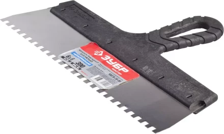 Шпатель ЗУБР &quot;МАСТЕР&quot; ФАСАДНЫЙ, нержавеющее полотно, 300мм, зуб 6х6мм 10078-30-06 купить в Сургуте