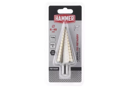Сверло по металлу HAMMER Ф40х105мм (DR MT 6,0-40,0мм*105/13мм) купить в Сургуте