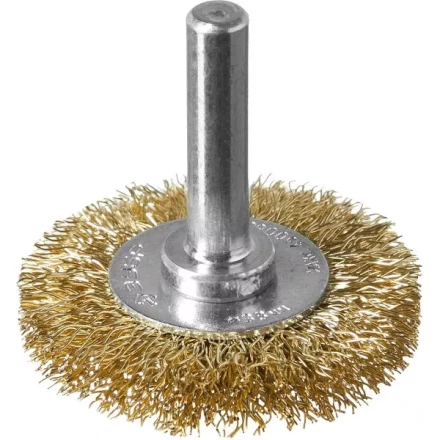ЗУБР &quot;ПРОФЕССИОНАЛ&quot;. Щетка дисковая для дрели, витая латунированная стальная проволока 0,3мм, 38мм 3520-038_z02 купить в Сургуте