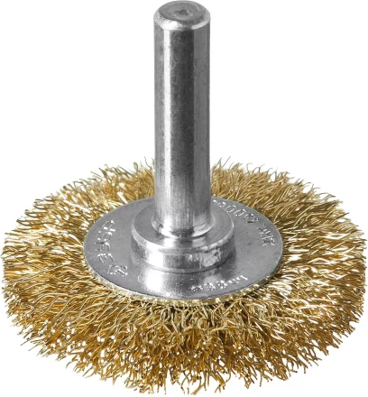 ЗУБР &quot;ПРОФЕССИОНАЛ&quot;. Щетка дисковая для дрели, витая латунированная стальная проволока 0,3мм, 38мм 3520-038_z02 купить в Сургуте