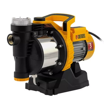 Садовый поверхностный насос Denzel 97305 GP1100SS, 1100 Вт, 4000 л/ч, подъем 45 м, пластик купить в Сургуте