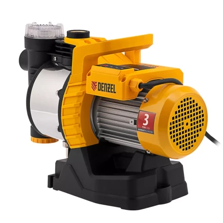 Садовый поверхностный насос Denzel 97305 GP1100SS, 1100 Вт, 4000 л/ч, подъем 45 м, пластик купить в Сургуте