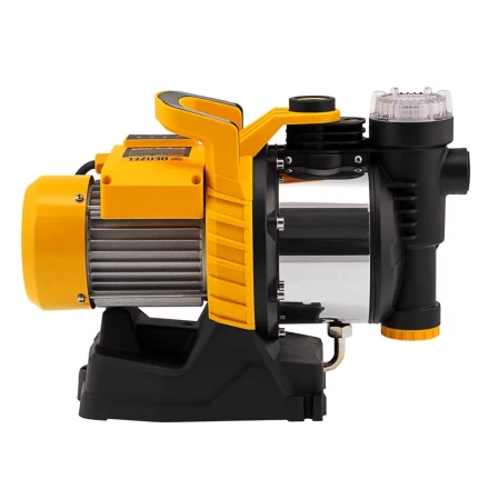 Садовый поверхностный насос Denzel 97305 GP1100SS, 1100 Вт, 4000 л/ч, подъем 45 м, пластик купить в Сургуте