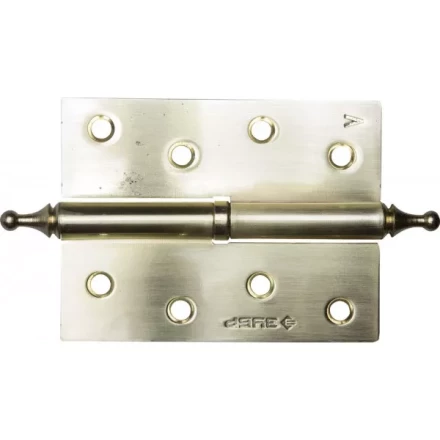 Петля дверная разъемная ЗУБР &quot;ЭКСПЕРТ&quot;, 1 подшипник, цвет мат. латунь (SB), левая, с крепежом, 100х75х2,5мм,2шт 37605-100-3L купить в Сургуте