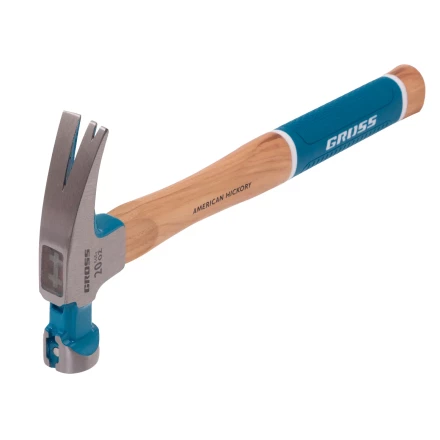 Молоток-гвоздодер,560 г Gross 10419, угол 75, магнит, обрезиненная рукоятка AMERICAN HICKORY купить в Сургуте