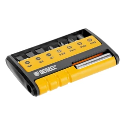 Набор бит с магнитным держателем, S2, 8 шт.// Denzel 133577