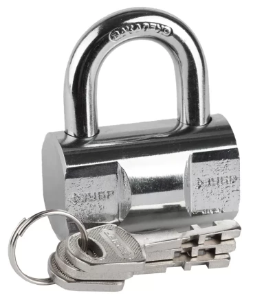 Замок ЗУБР &quot;ЭКСПЕРТ&quot; навесной, компактный стальной корпус, закаленная дужка, 50мм 37231-50 купить в Сургуте