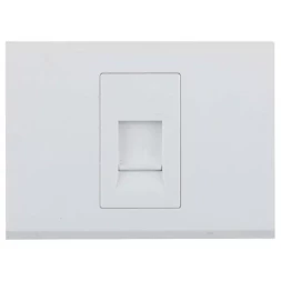 Розетка СВЕТОЗАР &quot;ЭФФЕКТ&quot; телефонная, одинарная, без вставки и рамки, цвет белый SV-54417-W