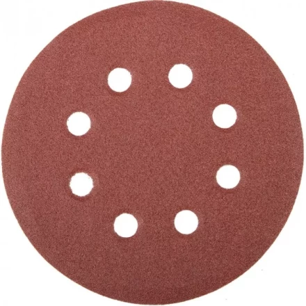 Круг шлифовальный универсальный STAYER &quot;MASTER&quot; из абразивной бумаги на велкро основе, 8 отверстий, Р100, 125мм, 5шт 35452-125-100 купить в Сургуте
