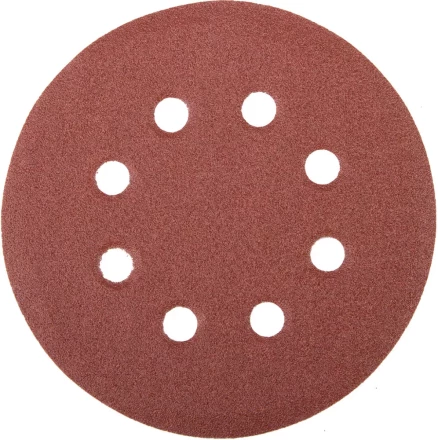Круг шлифовальный универсальный STAYER &quot;MASTER&quot; из абразивной бумаги на велкро основе, 8 отверстий, Р100, 125мм, 5шт 35452-125-100 купить в Сургуте