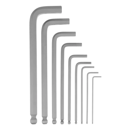 Набор ключей имбусовых Сибртех, HEX, 2-12 мм, CrV, 9 шт., удлиненные, с шаром, 123657 купить в Сургуте