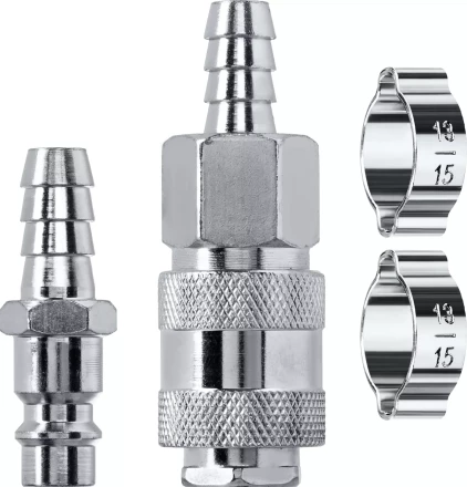 Набор переходников KRAFTOOL елочка - рапид штуцер  +  рапид муфта - елочка 06599-10-H купить в Сургуте