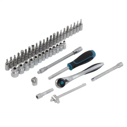 Набор инструментов 42 предмета, 120 зубьев, CrV, 1/4&quot; Gross 14146 купить в Сургуте