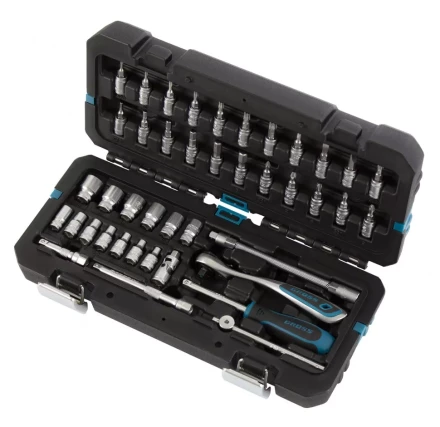 Набор инструментов 42 предмета, 120 зубьев, CrV, 1/4&quot; Gross 14146 купить в Сургуте