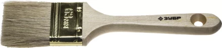 Кисть плоская  ЗУБР &quot;УНИВЕРСАЛ-ЭКСПЕРТ&quot;, натуральная щетина, деревянная ручка, 63мм 4-01005-063 купить в Сургуте
