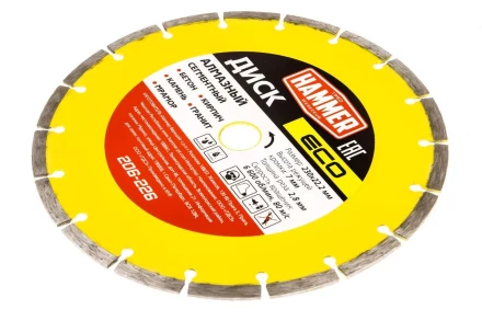 Круг алмазный HAMMER (206-226) Ф230х22мм по бетону купить в Сургуте
