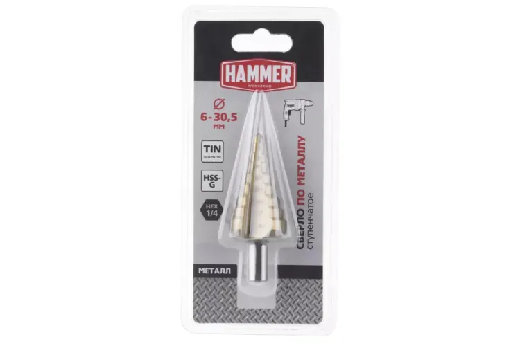 Сверло по металлу HAMMER Ф30х80мм (DR MT 6,0-30,5мм*80/10мм) купить в Сургуте