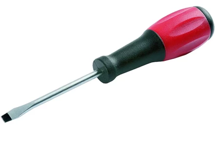 Отвертка ЗУБР &quot;МАСТЕР&quot;, хром-ванадиевая сталь, эргономичная двухкомпонентная рукоятка, SL 5,0х100мм 25231-05-10 купить в Сургуте