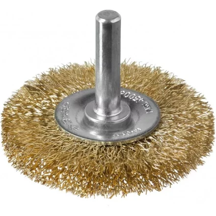 ЗУБР &quot;ПРОФЕССИОНАЛ&quot;. Щетка дисковая для дрели, витая латунированная стальная проволока 0,3мм, 50мм 3520-050_z02 купить в Сургуте