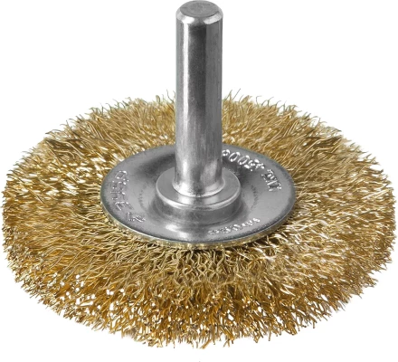 ЗУБР &quot;ПРОФЕССИОНАЛ&quot;. Щетка дисковая для дрели, витая латунированная стальная проволока 0,3мм, 50мм 3520-050_z02 купить в Сургуте