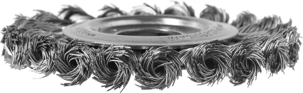 ЗУБР &quot;ПРОФЕССИОНАЛ&quot;. Щетка дисковая для УШМ, плетеные пучки стальной проволоки 0,5мм, 100х22мм 35190-100_z02 купить в Сургуте