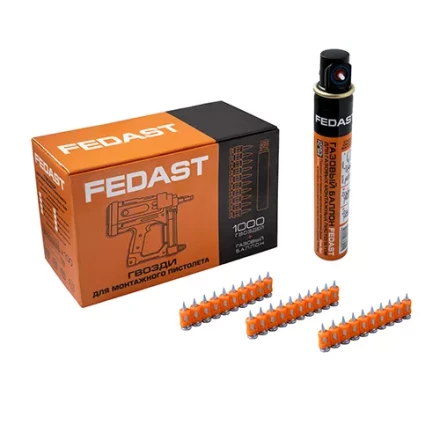 Гвозди 3x22 мм с кованым наконечником Bullet point для монтажного пистолета с газовым баллоном 165 мм FEDAST fd3022mgbp купить в Сургуте