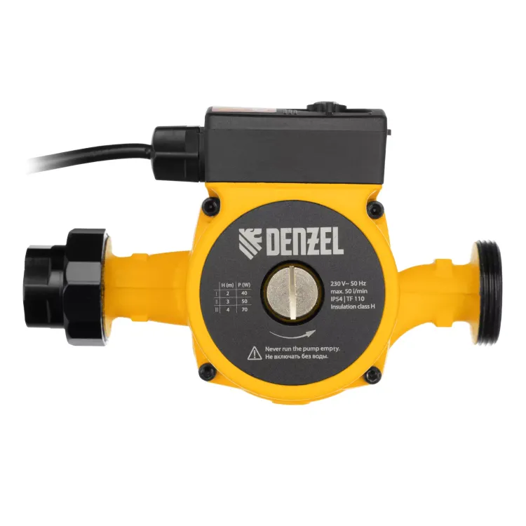 Циркуляционный насос CP25-4, напор 4 м, 50 л/мин, 1 м кабель, монт. длина 180 мм Denzel 99410 купить в Сургуте