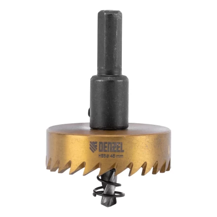 Коронка по металлу HSS, 45 мм, нитридтитановое покрытие Denzel 724115 купить в Сургуте