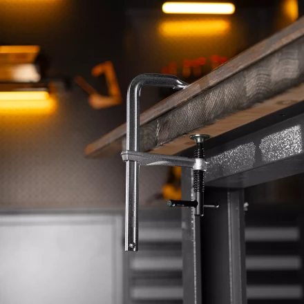 Струбцина F-образная Denzel, 80x150мм, кованая 20464 купить в Сургуте