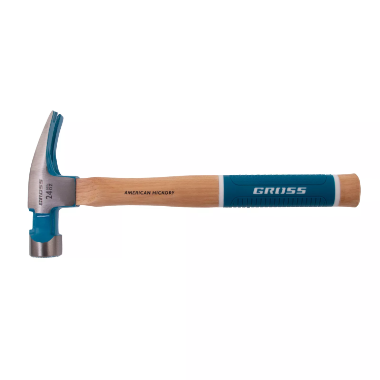 Молоток-гвоздодер, 680 г Gross 10425, угол 75, магнит, обрезиненная рукоятка AMERICAN HICKORY купить в Сургуте