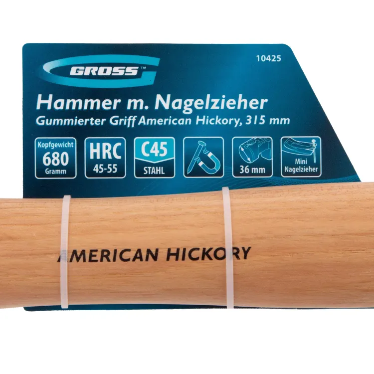 Молоток-гвоздодер, 680 г Gross 10425, угол 75, магнит, обрезиненная рукоятка AMERICAN HICKORY купить в Сургуте