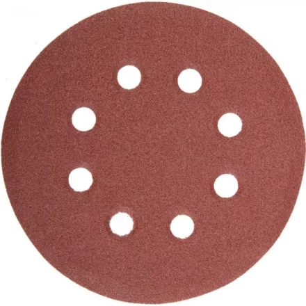Круг шлифовальный универсальный STAYER &quot;MASTER&quot; из абразивной бумаги на велкро основе, 8 отверстий, Р120, 115мм, 5шт 35450-115-120 купить в Сургуте