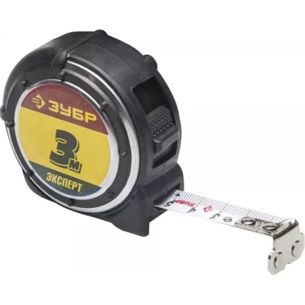 Рулетка ЗУБР &quot;ЭКСПЕРТ&quot; &quot;АНТЕЙ&quot;, металлический обрезиненный корпус, полотно с нейлоновым напылением, 3мх16мм 34053-03-16 купить в Сургуте