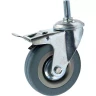 Аппаратное поворотное колесо с тормозом с болтом HITCH 120*26 резина серая SCtgb55 (SZ084831) купить в Сургуте