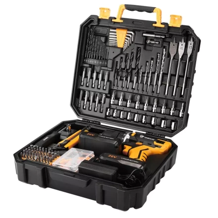 Дрель аккумуляторная DEKO DKCD20FU-Li, 063-4179 + набор 193 аксессуара купить в Сургуте