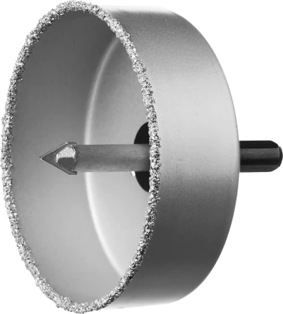 Коронка-чашка ЗУБР &quot;ПРОФЕССИОНАЛ&quot; c карбид-вольфрамовым нанесением, 89 мм, высота 25 мм, в сборе с державкой и сверлом 33360-089_z01 купить в Сургуте