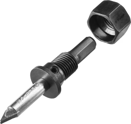 Коронка-чашка ЗУБР &quot;ПРОФЕССИОНАЛ&quot; c карбид-вольфрамовым нанесением, 89 мм, высота 25 мм, в сборе с державкой и сверлом 33360-089_z01 купить в Сургуте