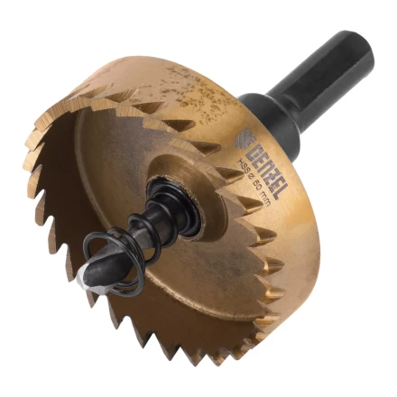 Коронка по металлу HSS, 50 мм, нитридтитановое покрытие Denzel 724116 купить в Сургуте