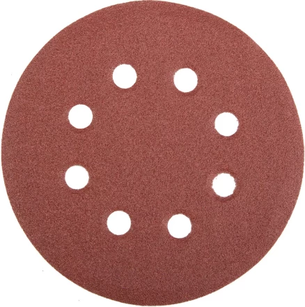 Круг шлифовальный универсальный STAYER &quot;MASTER&quot; из абразивной бумаги на велкро основе, 8 отверстий, Р120, 125мм, 5шт 35452-125-120 купить в Сургуте