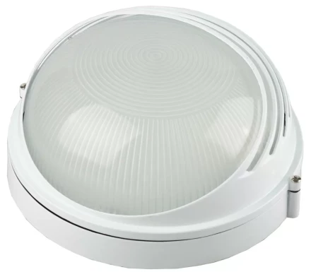 Светильник уличный СВЕТОЗАР влагозащищенный с верхним декоративным кожухом, цвет белый, 100Вт SV-57273-W купить в Сургуте