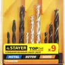 Набор STAYER "STANDARD": Сверла комбинированные, дерево (4-6-8мм), металл (4-6-8мм), бетон (4-6-8мм), 9 предметов 29720-H9 купить в Сургуте