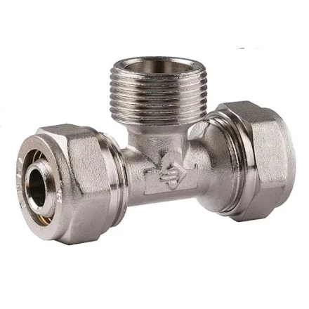 Тройник ЗУБР с наружной резьбой, цанга-штуцер, 3/4&quot;х20х2,0 мм, никель 51404-20-3/4 купить в Сургуте