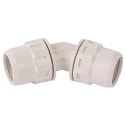 Соединитель ЗУБР &quot;ШиреФит&quot; угловой 45° &quot;штуцер с гайкой - штуцер с гайкой&quot;, 32мм 51491-32