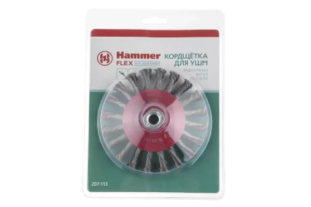 Кордщетка HAMMER тарелка 125мм для УШМ витая сталь (207-113) купить в Сургуте