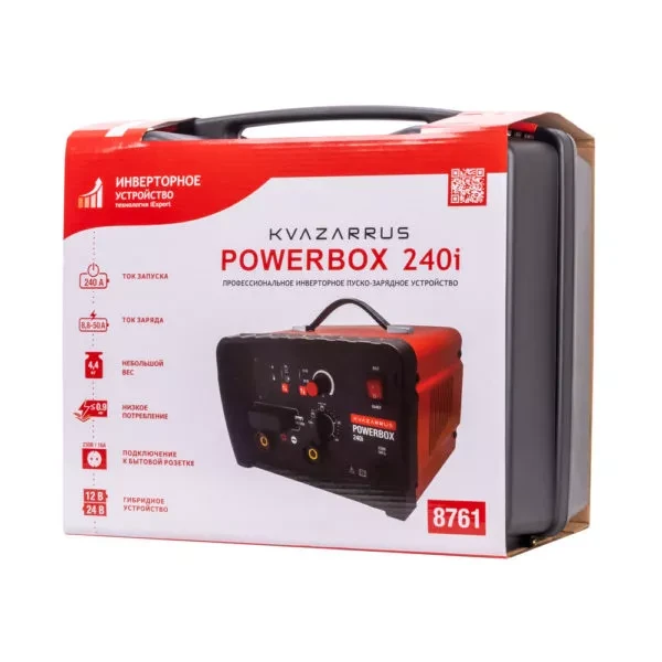 Инверторное пуско-зарядное устройство KVAZARRUS PowerBox 240i, таймер, пластиковый кейс купить в Сургуте