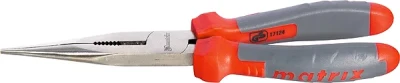 Длинногубцы прямые  200мм двухкомпонентные рукоятки MATRIX PROFESSIONAL 17124