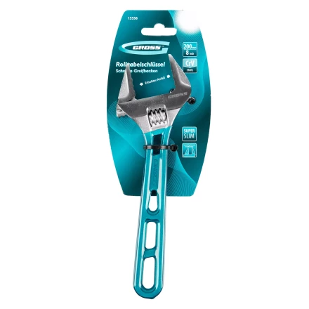 Ключ разводной 200 мм Gross 15558, CrV, облегченный купить в Сургуте