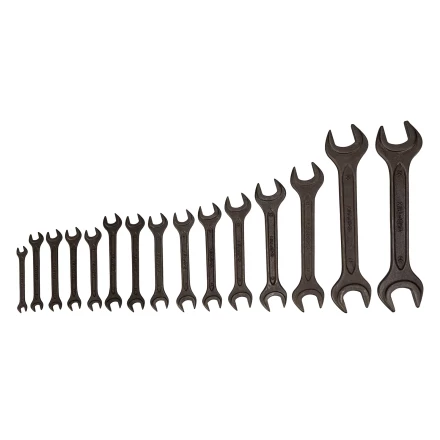 Набор ключей рожковых Сибртех 15235, 6 - 32 мм, 15 шт., CrV, фосфатированные купить в Сургуте