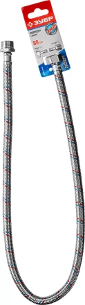 Подводка гибкая ЗУБР для воды, оплетка из нержавеющей стали, г/ш 1/2&quot; - 0,8м 51005-G/S-080 купить в Сургуте