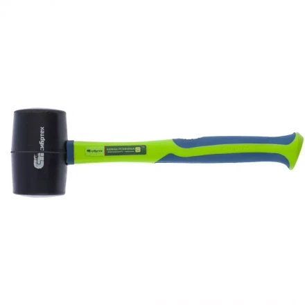 Киянка резиновая 680г черная резина с фибергласовой рукояткой СИБРТЕХ артикул 11165 купить в Сургуте